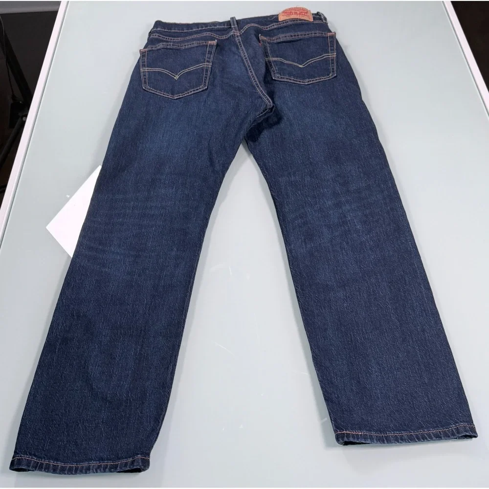 Levi's 505 Red Tag Jeans Mens 33x30 Dark Wash Blue Denim Preppy